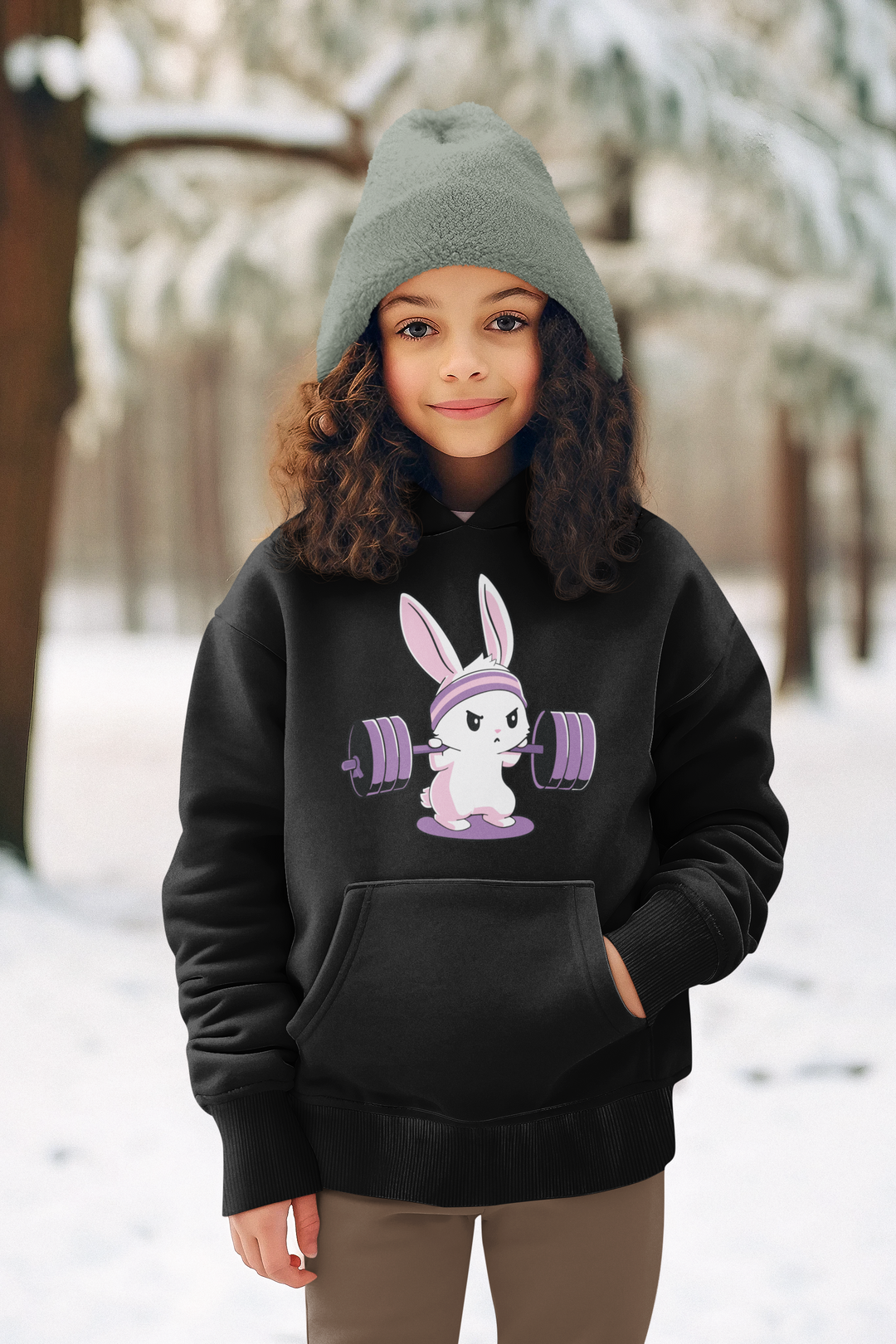 Beast Mode Bunny Kids Hoodie