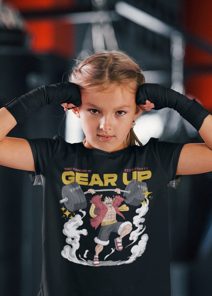 Gear Up Anime - Girl's Crew Neck T-Shirt