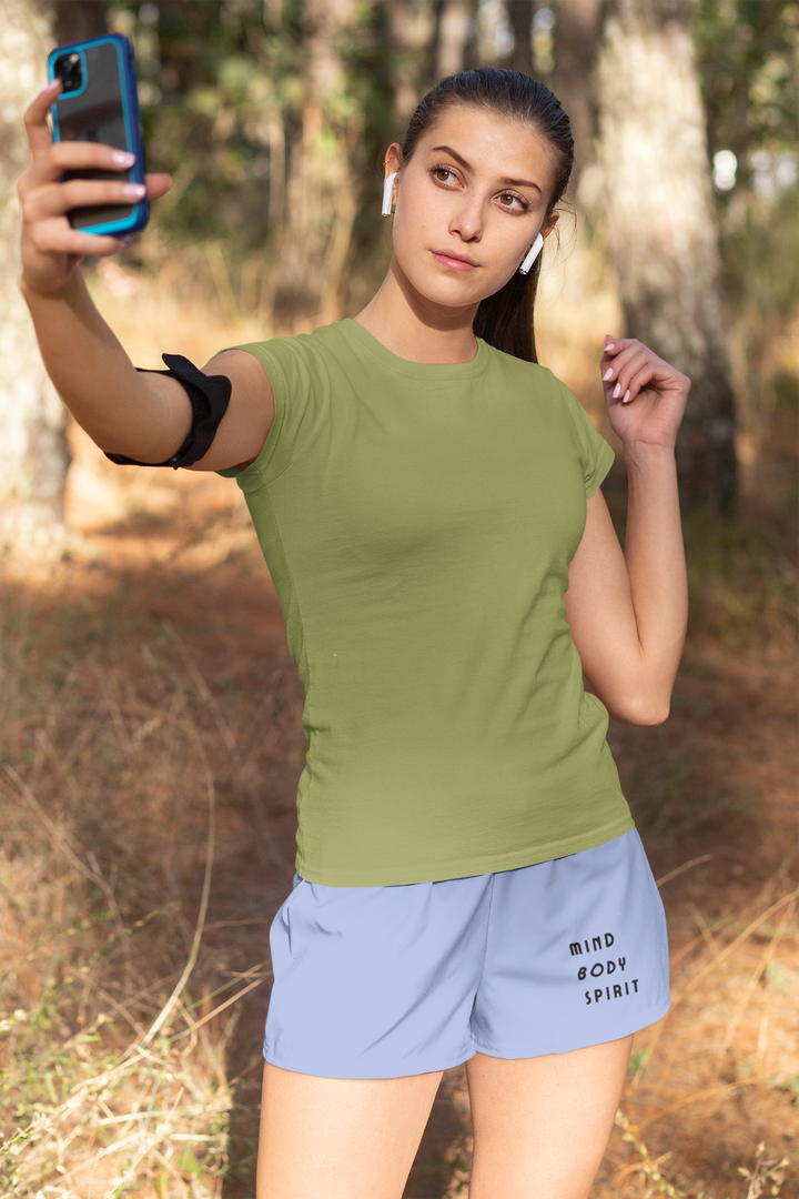 Mind Body Spirit Embroidered Terry Shorts
