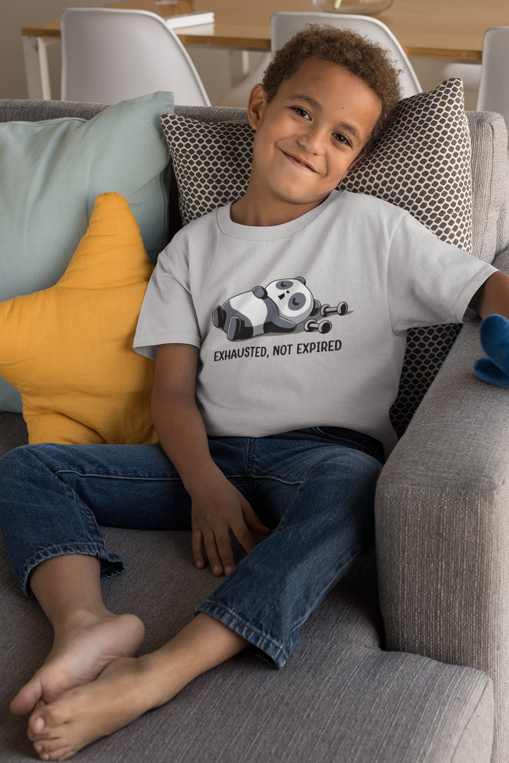 Exhausted, Not Expired - Girl's Crew Neck T-Shirt