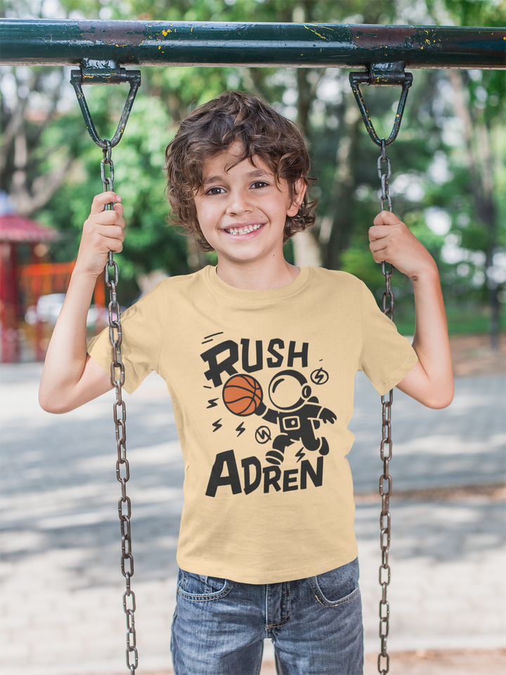 Rush Adren Astronaut Basketball - Boy's Crew Neck T-Shirt