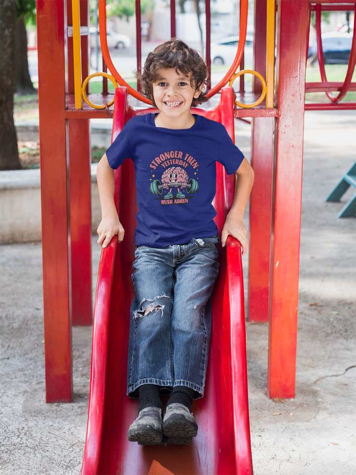 Stronger Than Yesterday - Kid's Crew Neck T-Shirt