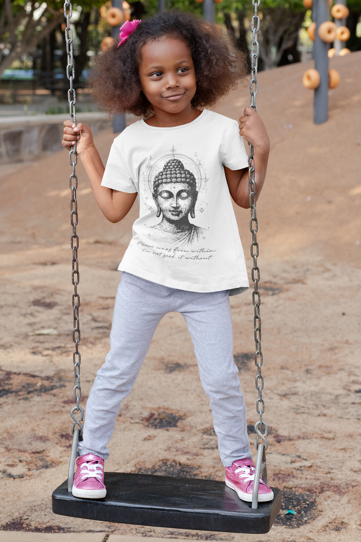 Peace comes from within - Girl's Crew Neck T-Shirt