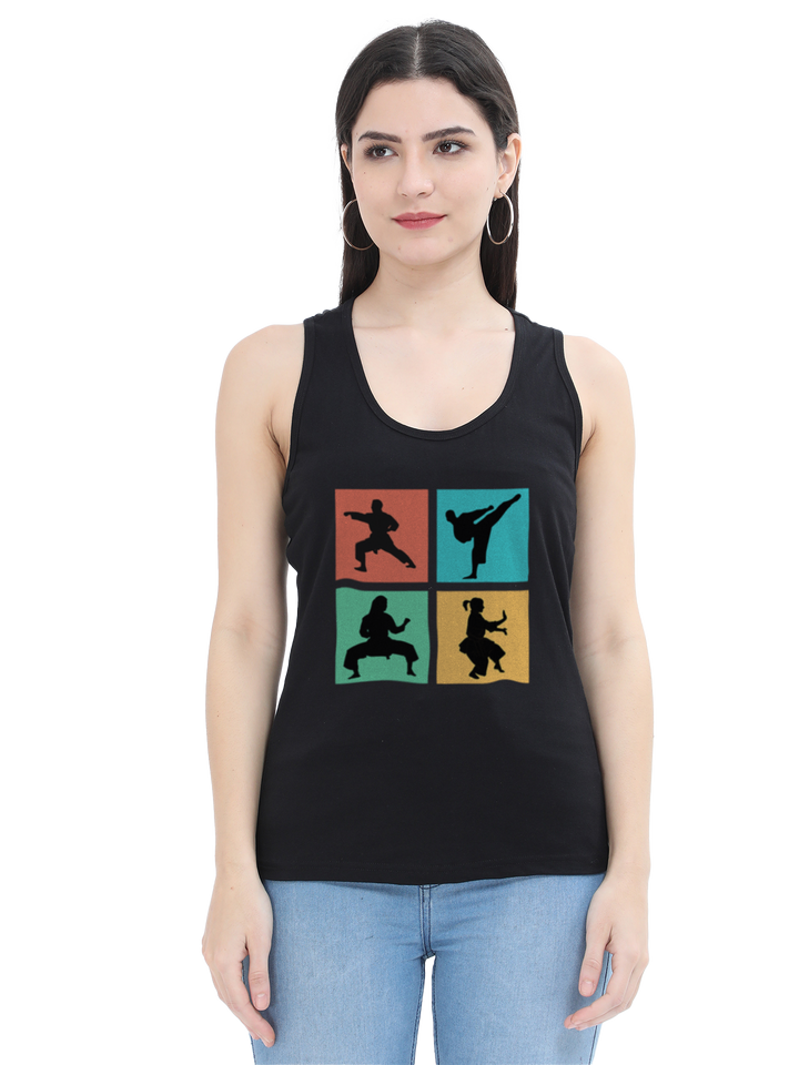 Vibrant Karate Moves Tank Top