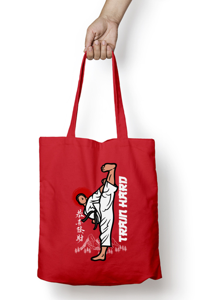 Train Hard Zipper Tote Bag