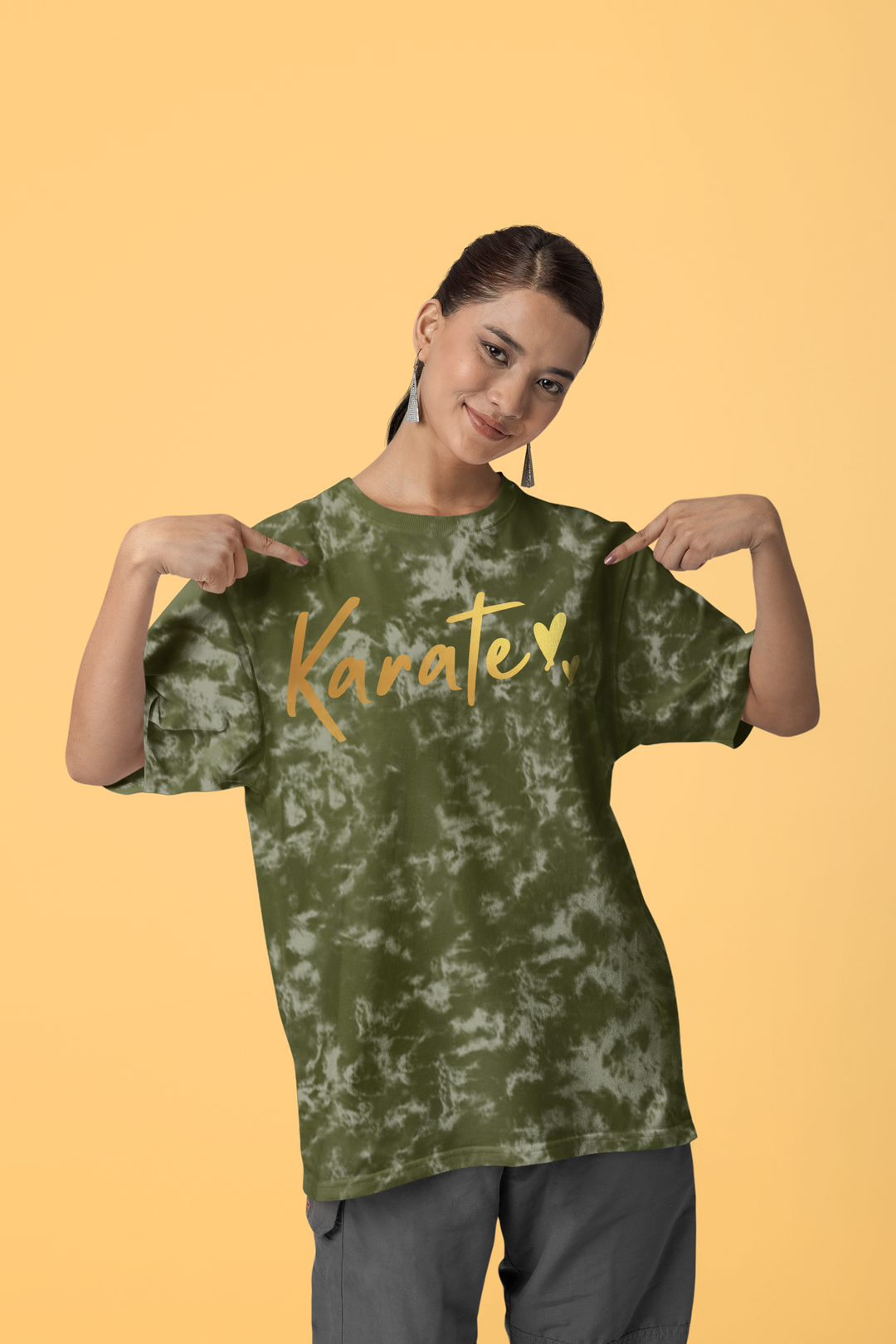 Karate Gold Script Oversized T-Shirt