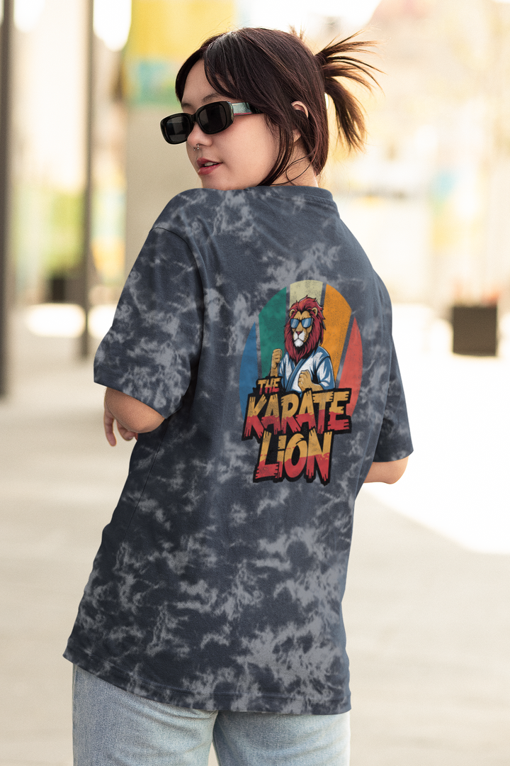 Lion Spirit Acid Wash Oversized T-Shirt