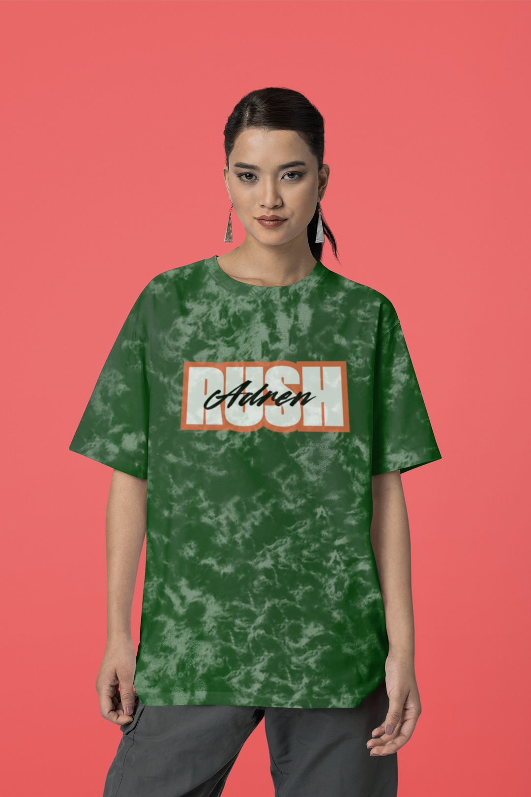 Rush Adren Acid Wash Oversized T-Shirt