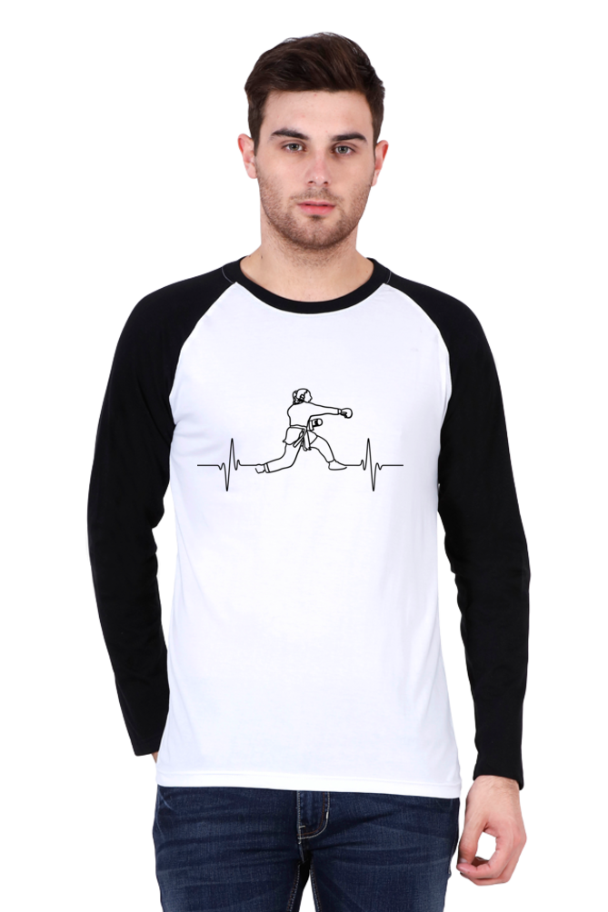 Karate Spirit Heartbeat Raglan T-Shirt