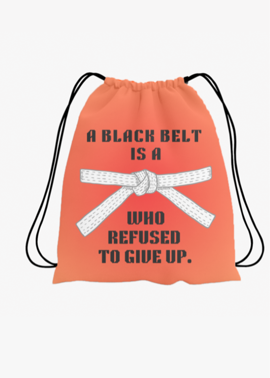 RUSH Black-Belt Drawstring Bag