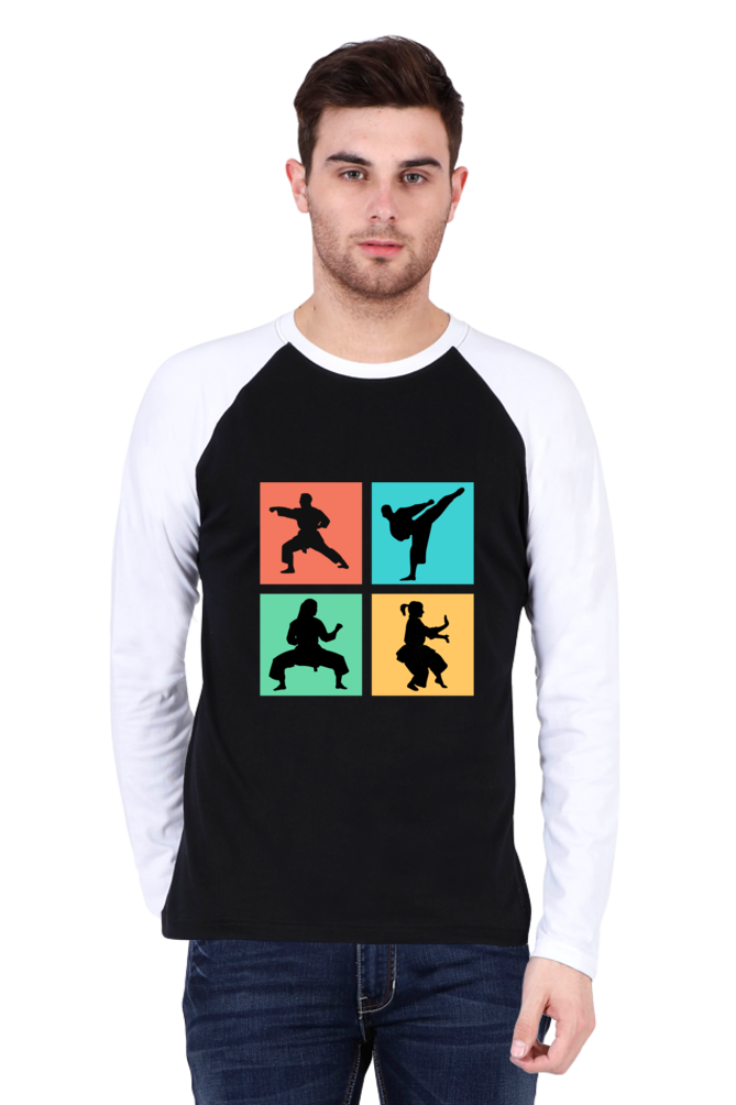 Pop Art Karate Moves Raglan T-Shirt