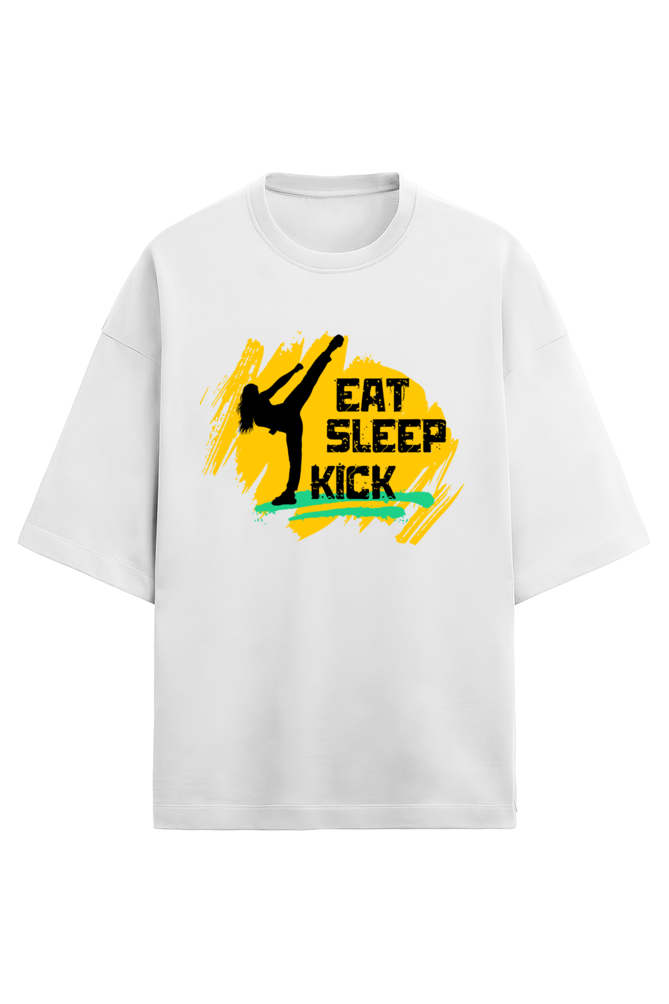 Eat Sleep Kick Terry Oversized T-Shirt