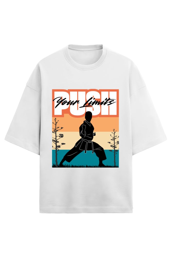 PUSH YOUR LIMITS Terry Oversized T-Shirt