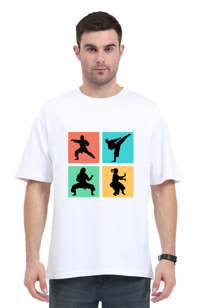 Pop Art Karate Moves Oversized T-Shirt