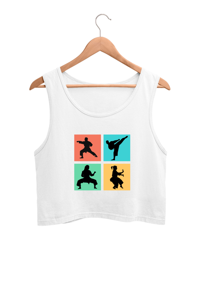 Pop Art Karate Moves Crop Tank