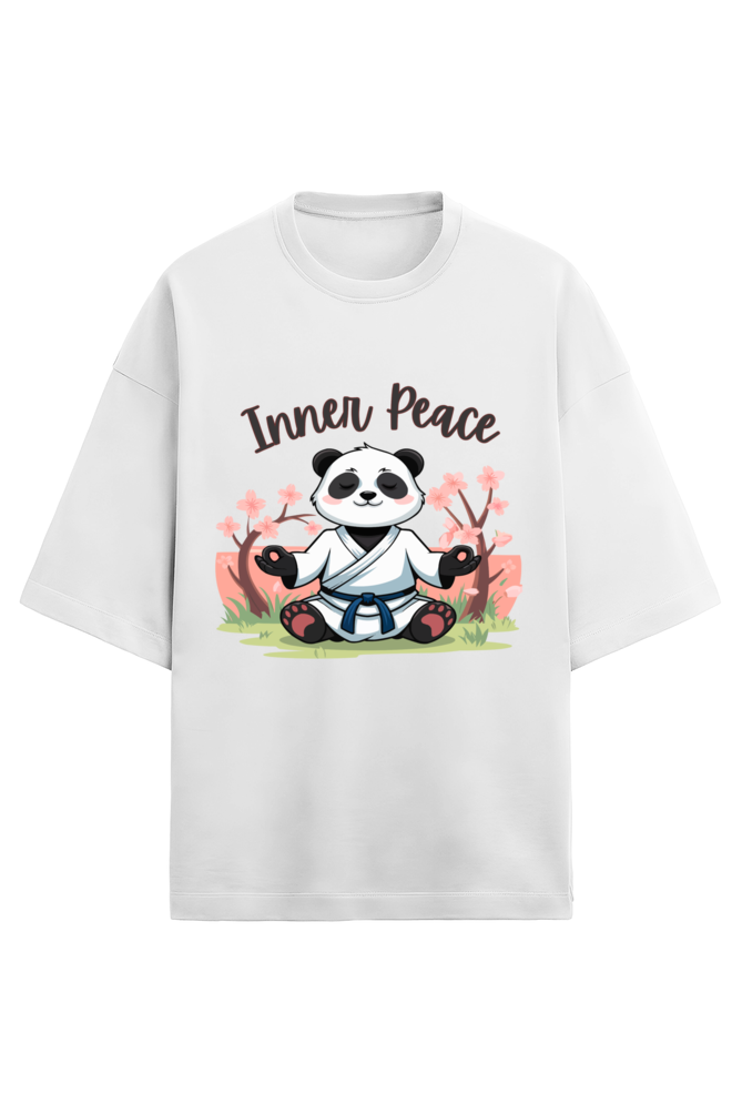 Zen Spirit Panda Terry Oversized T-Shirt