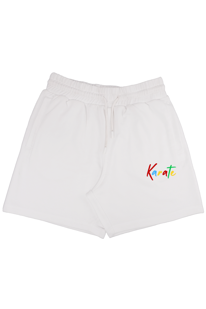 Karate Script Embroidered Terry Shorts