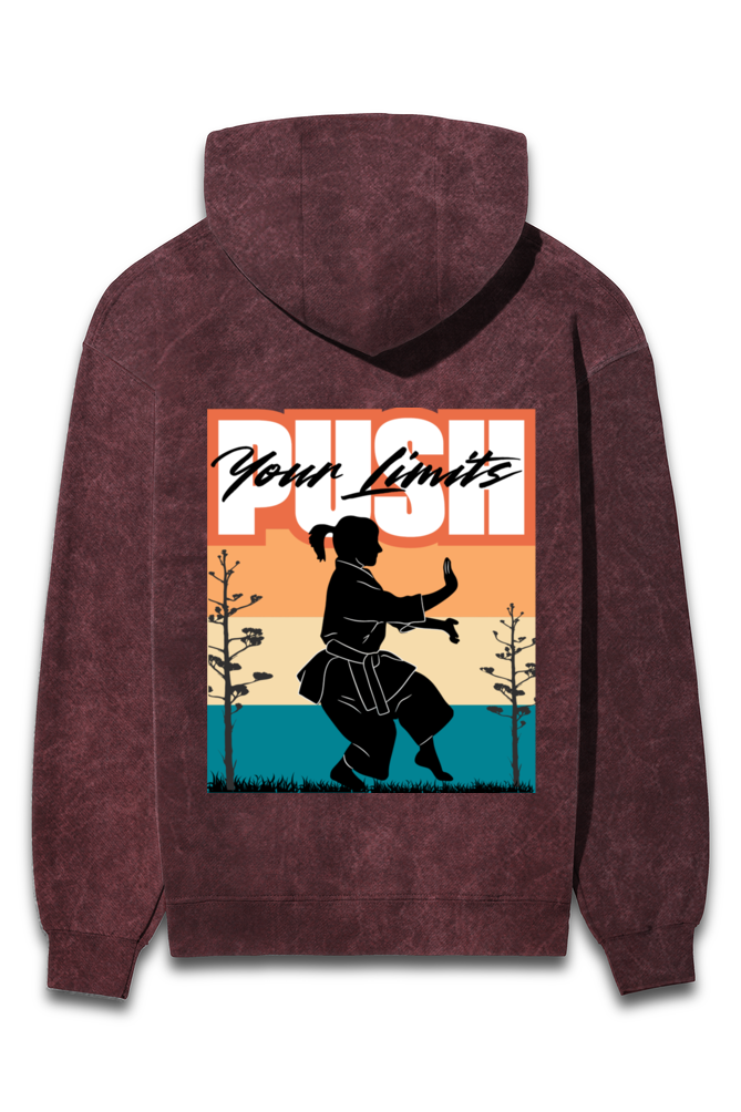 Push Your Limits Acid Wash Hoodie