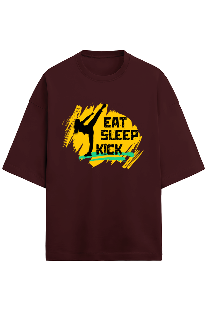 Eat Sleep Kick Terry Oversized T-Shirt