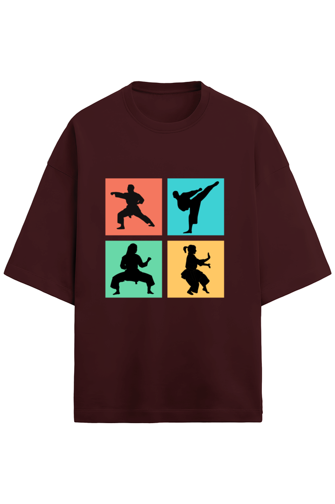 Karate Moves Terry Oversized T-Shirt