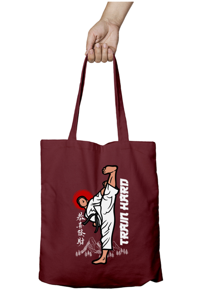 Train Hard Zipper Tote Bag