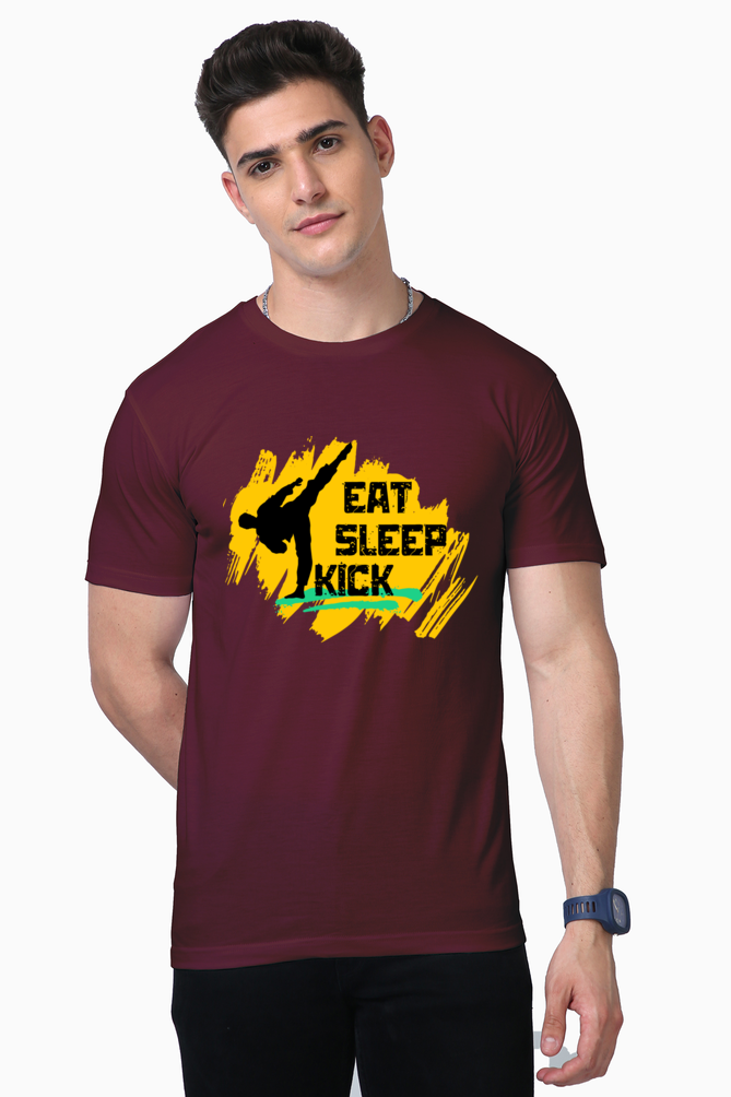 Eat Sleep Kick Karate Supima T-Shirt