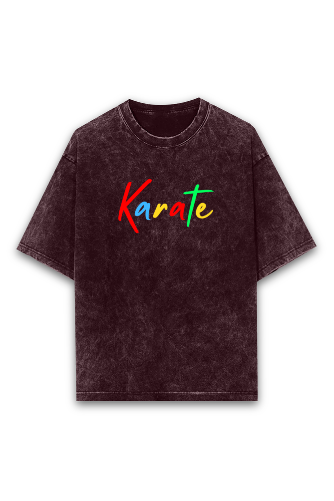 Karate Spirit Acid Wash Oversized T-shirt