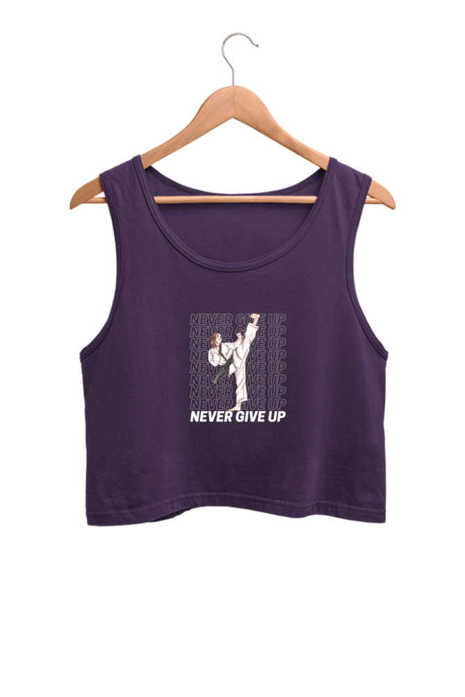 Karate Never Give Up Crop Tank