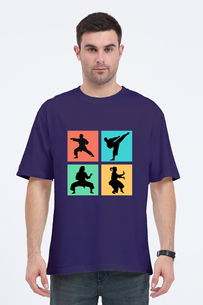 Pop Art Karate Moves Oversized T-Shirt