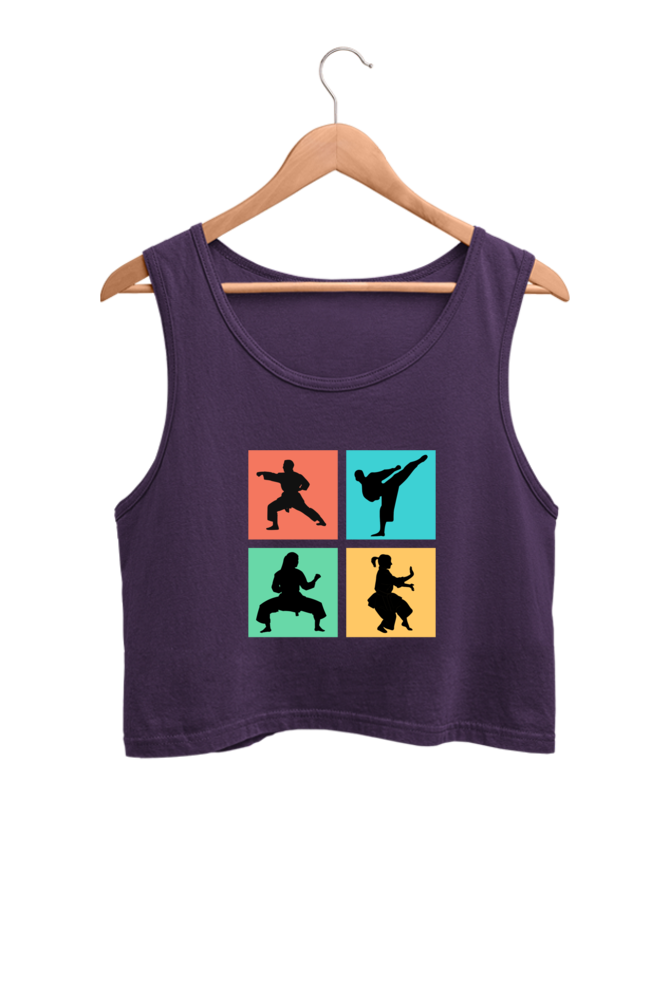 Pop Art Karate Moves Crop Tank