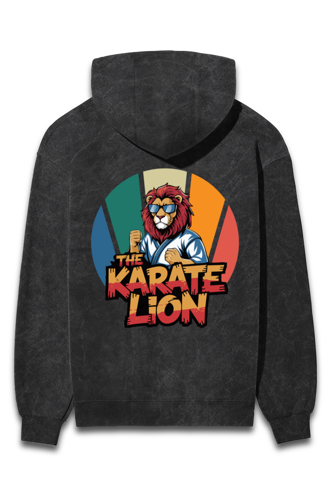 Lion Spirit Acid Wash Hooded Sweatshirt