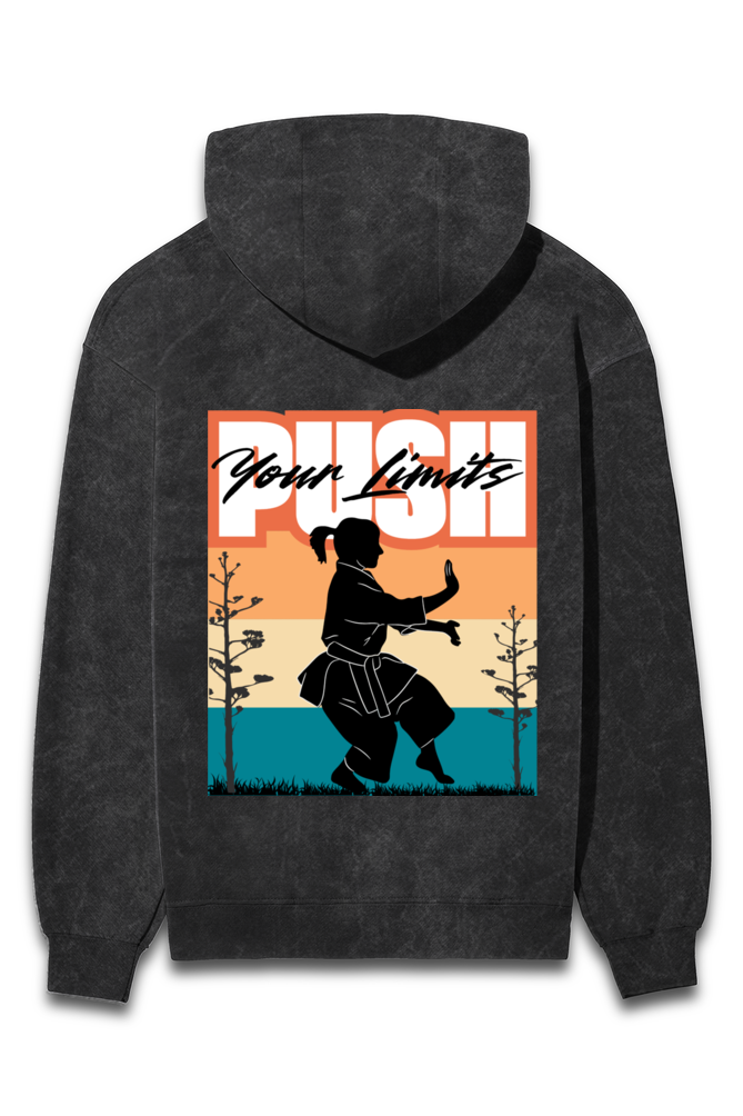 Push Your Limits Acid Wash Hoodie