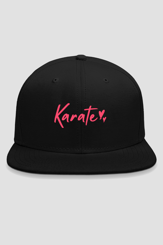 Karate Script Embroidered Snapback Cap