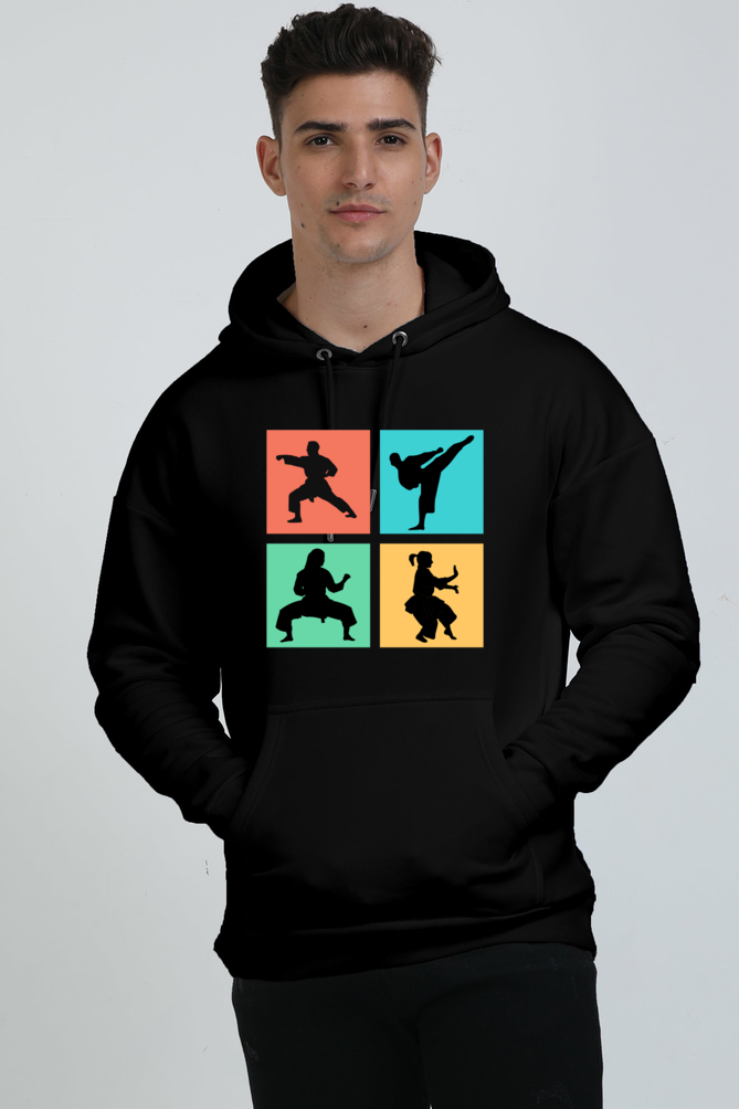 Pop Art Karate Moves Oversized Hoodie