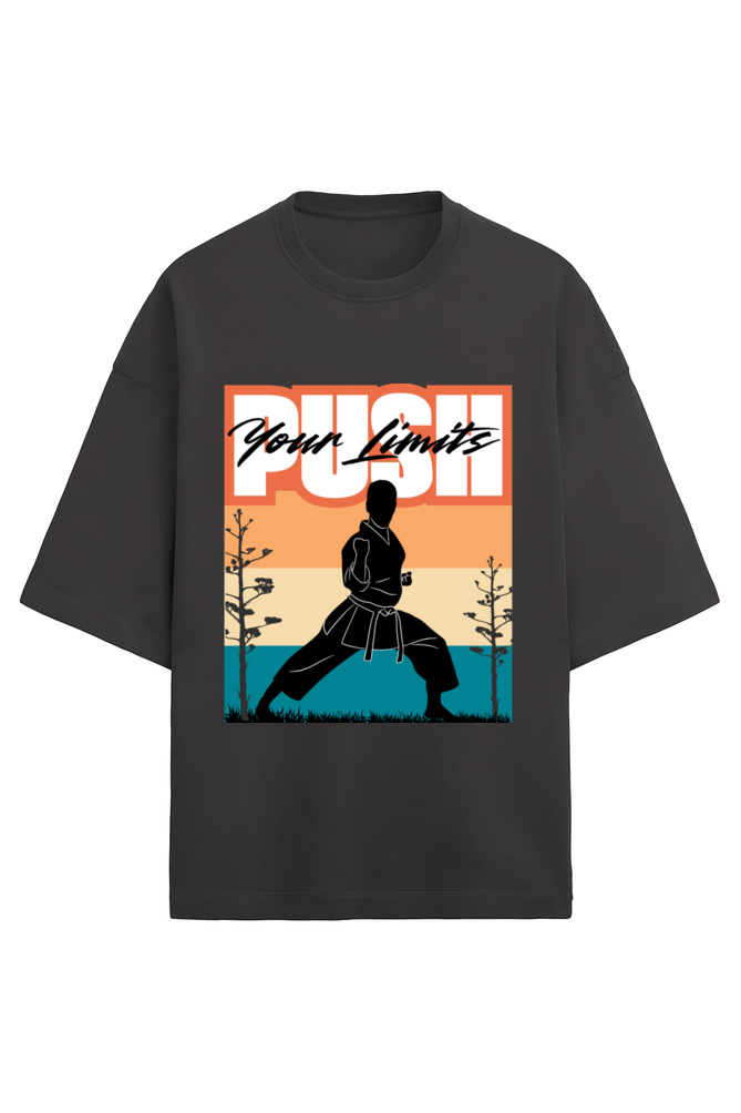 PUSH YOUR LIMITS Terry Oversized T-Shirt