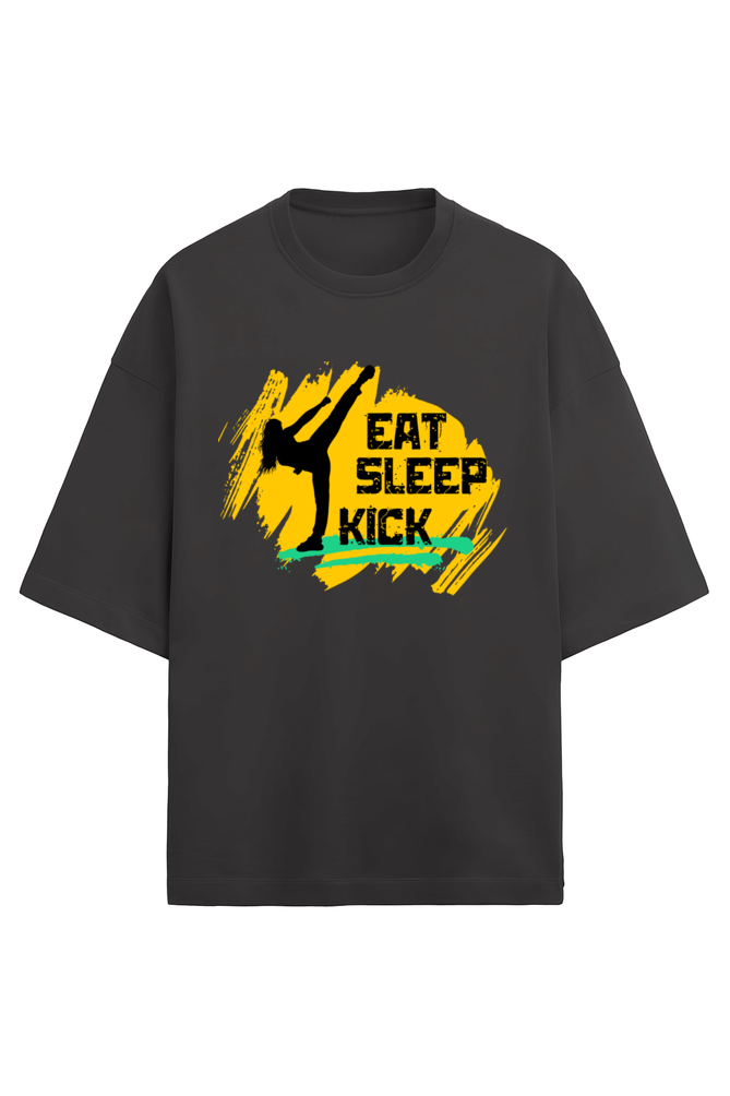 Eat Sleep Kick Terry Oversized T-Shirt