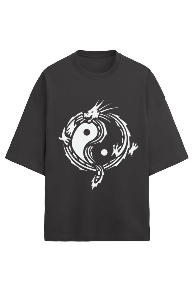 Dragon Spirit Yin-Yang Terry Oversized T-Shirt