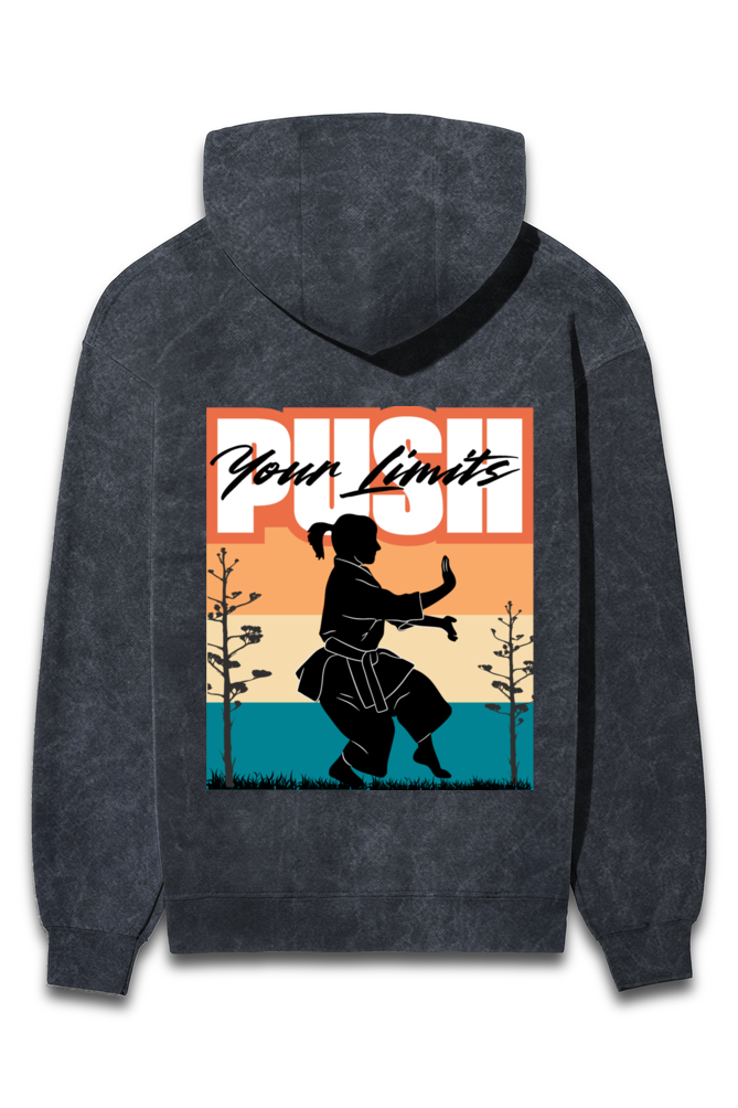 Push Your Limits Acid Wash Hoodie