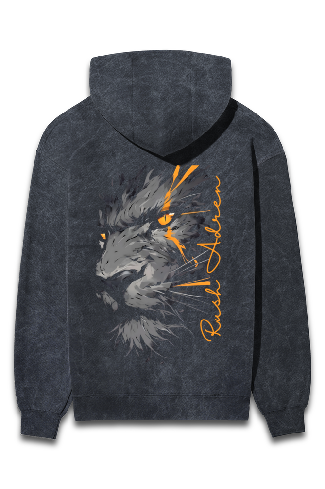 Fierce Lion Acid Wash Hoodie