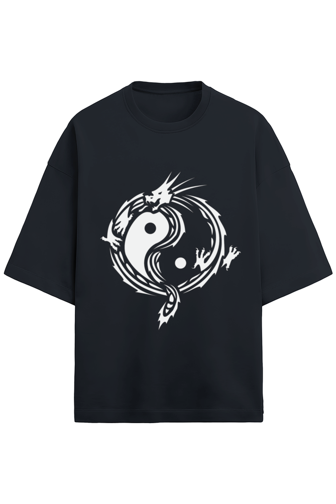 Dragon Spirit Yin-Yang Terry Oversized T-Shirt