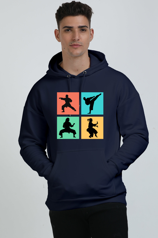 Pop Art Karate Moves Oversized Hoodie