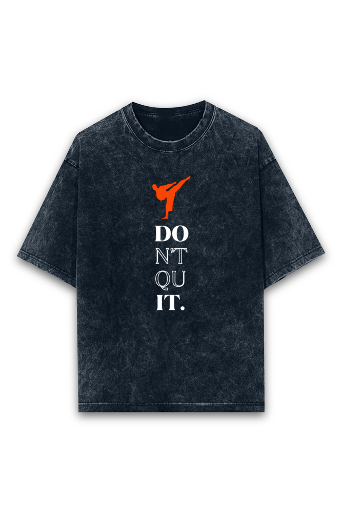 Don’t Quit Karate Acid Wash Oversized T-shirt