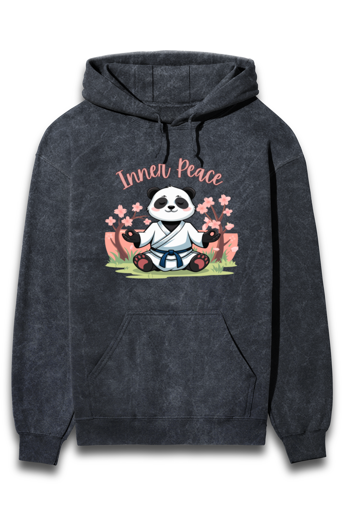 Zen Spirit Panda Acid Wash Hoodie