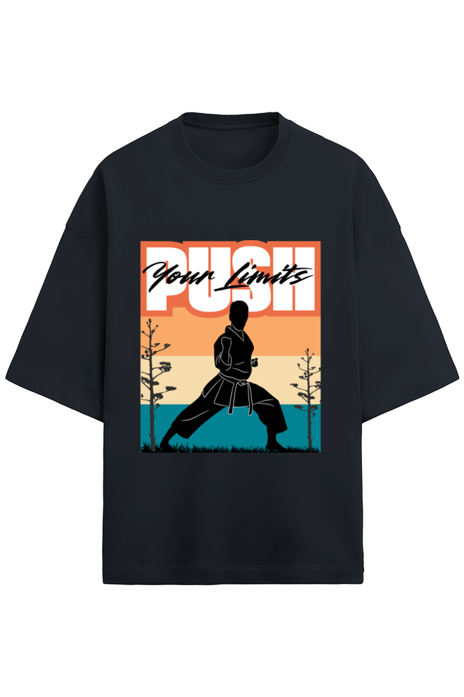 PUSH YOUR LIMITS Terry Oversized T-Shirt