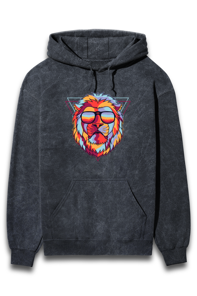 AdrenaLION Stylish Acid Wash Hoodie