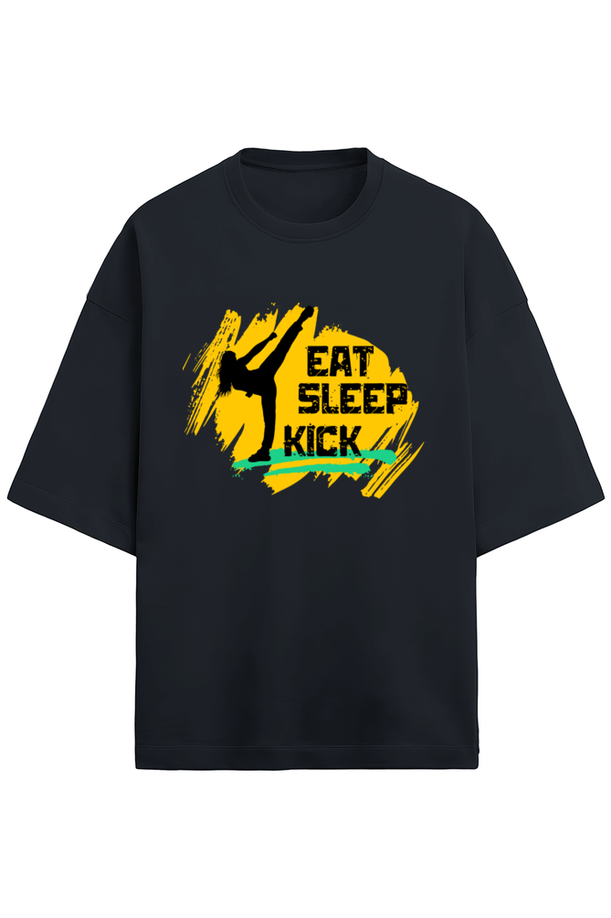 Eat Sleep Kick Terry Oversized T-Shirt