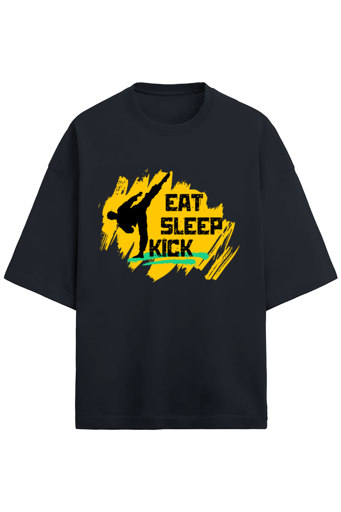 Eat Sleep Kick Terry Oversized T-Shirt