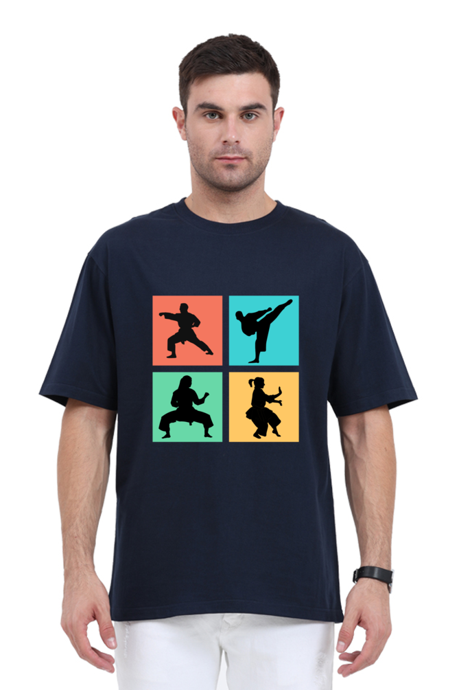 Pop Art Karate Moves Oversized T-Shirt