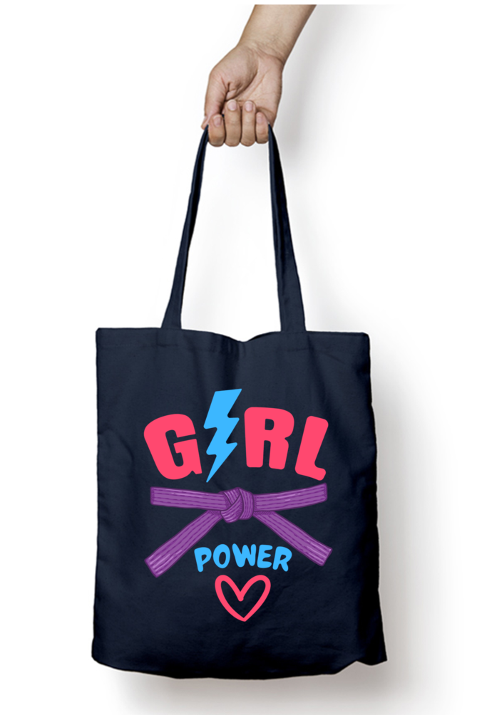 Girl Power Zipper Tote Bag