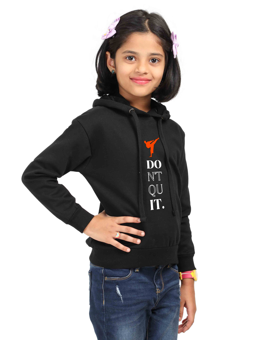 Don’t Quit Girls Karate Hoodie